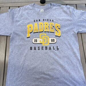 MLB San Diego Padres Men's Gray Bi-Blend Short Sleeve T-Shirt